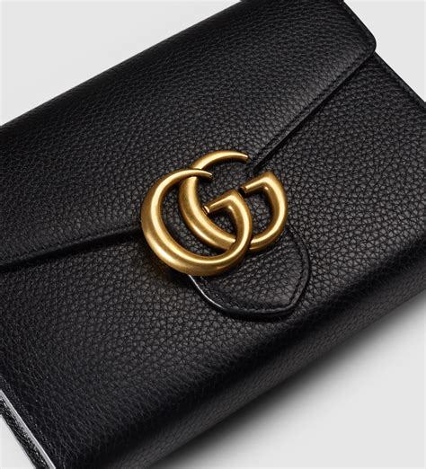 gucci chain wallet marmont|gucci interlocking wallet on chain.